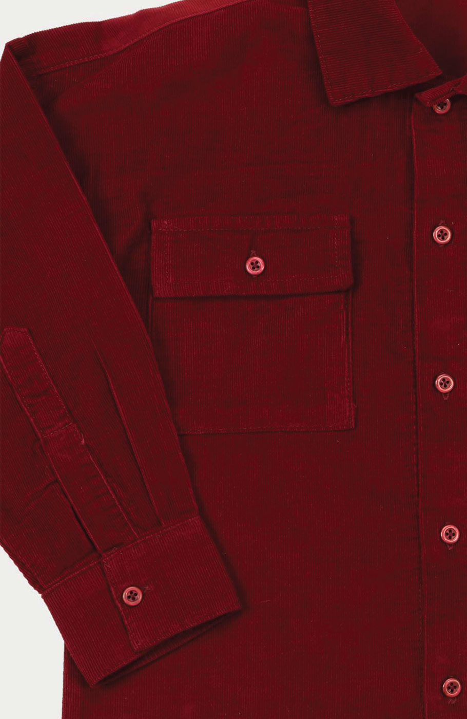 شومیز مخمل کبریتی آستین بلند