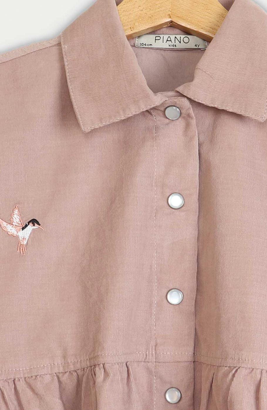 شومیز مخمل کبریتی آستین بلند چین دار