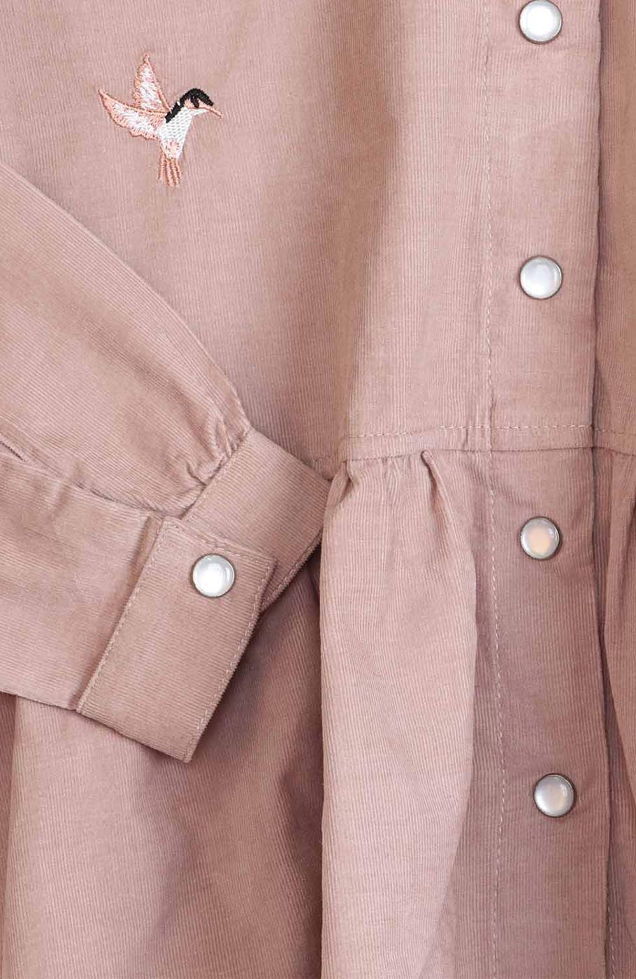 شومیز مخمل کبریتی آستین بلند چین دار