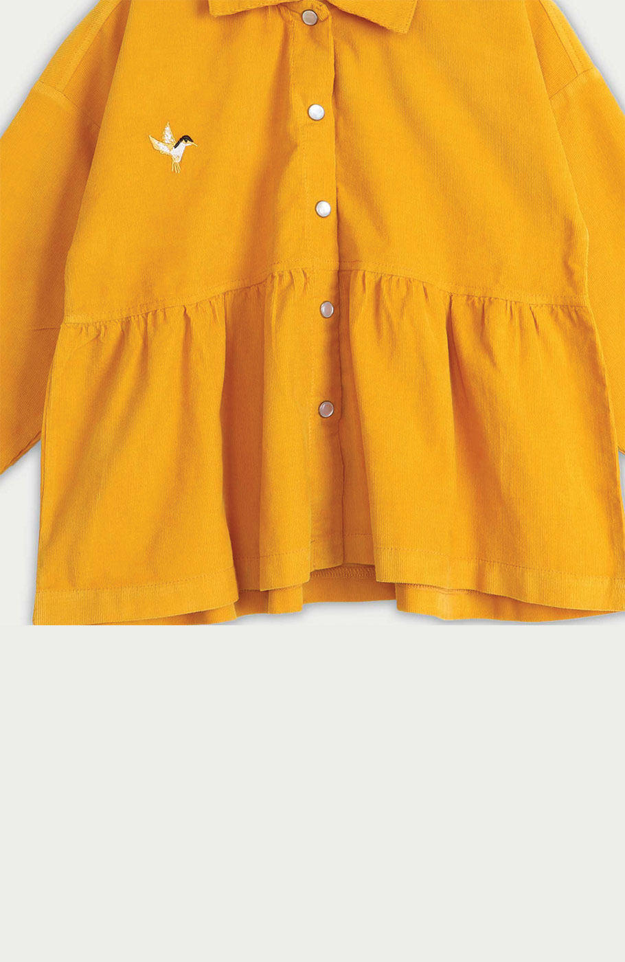 شومیز مخمل کبریتی آستین بلند چین دار