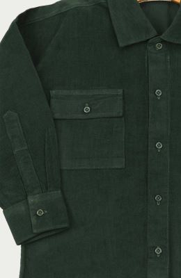 شومیز مخمل کبریتی آستین بلند