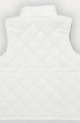 ژیله پافر کوتاه طرح لوزی با کلاه جدا شونده