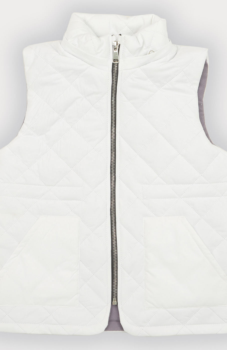 ژیله پافر کوتاه طرح لوزی با کلاه جدا شونده