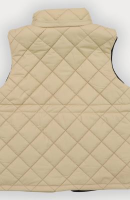 ژیله پافر کوتاه طرح لوزی با کلاه جدا شونده