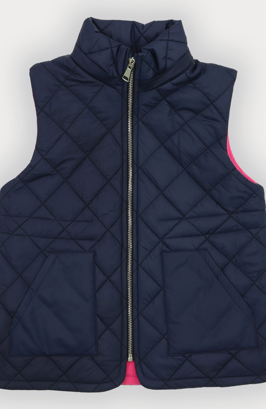 ژیله پافر کوتاه طرح لوزی با کلاه جدا شونده