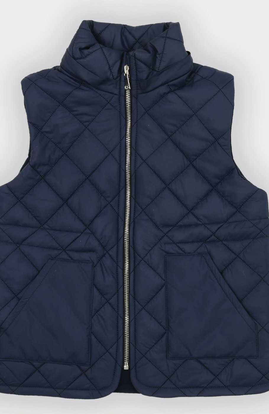 ژیله پافر کوتاه طرح لوزی با کلاه جدا شونده