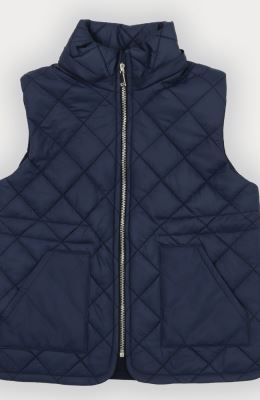 ژیله پافر کوتاه طرح لوزی با کلاه جدا شونده