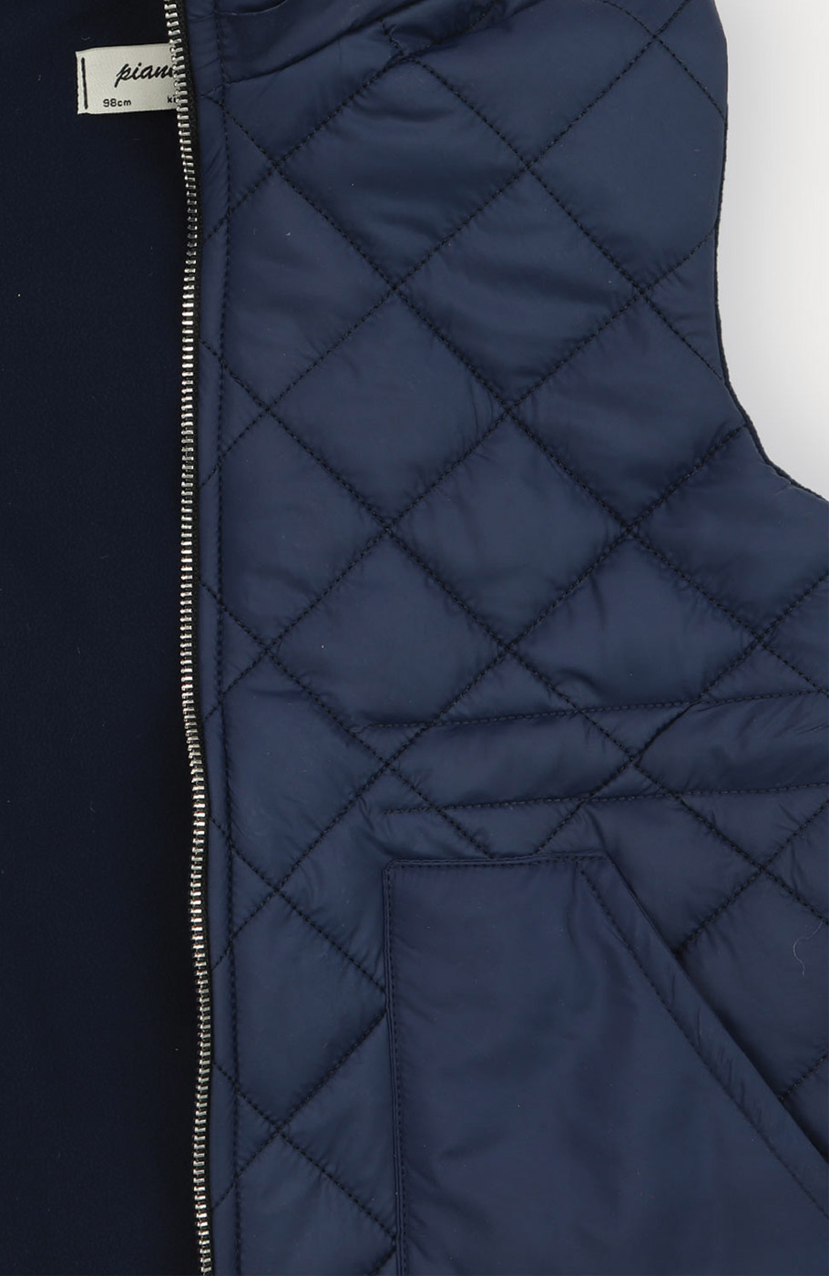 ژیله پافر کوتاه طرح لوزی با کلاه جدا شونده