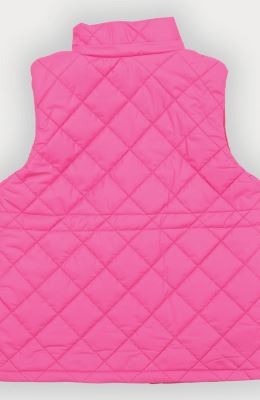 ژیله پافر کوتاه طرح لوزی با کلاه جدا شونده