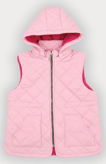 ژیله پافر کوتاه طرح لوزی با کلاه جدا شونده