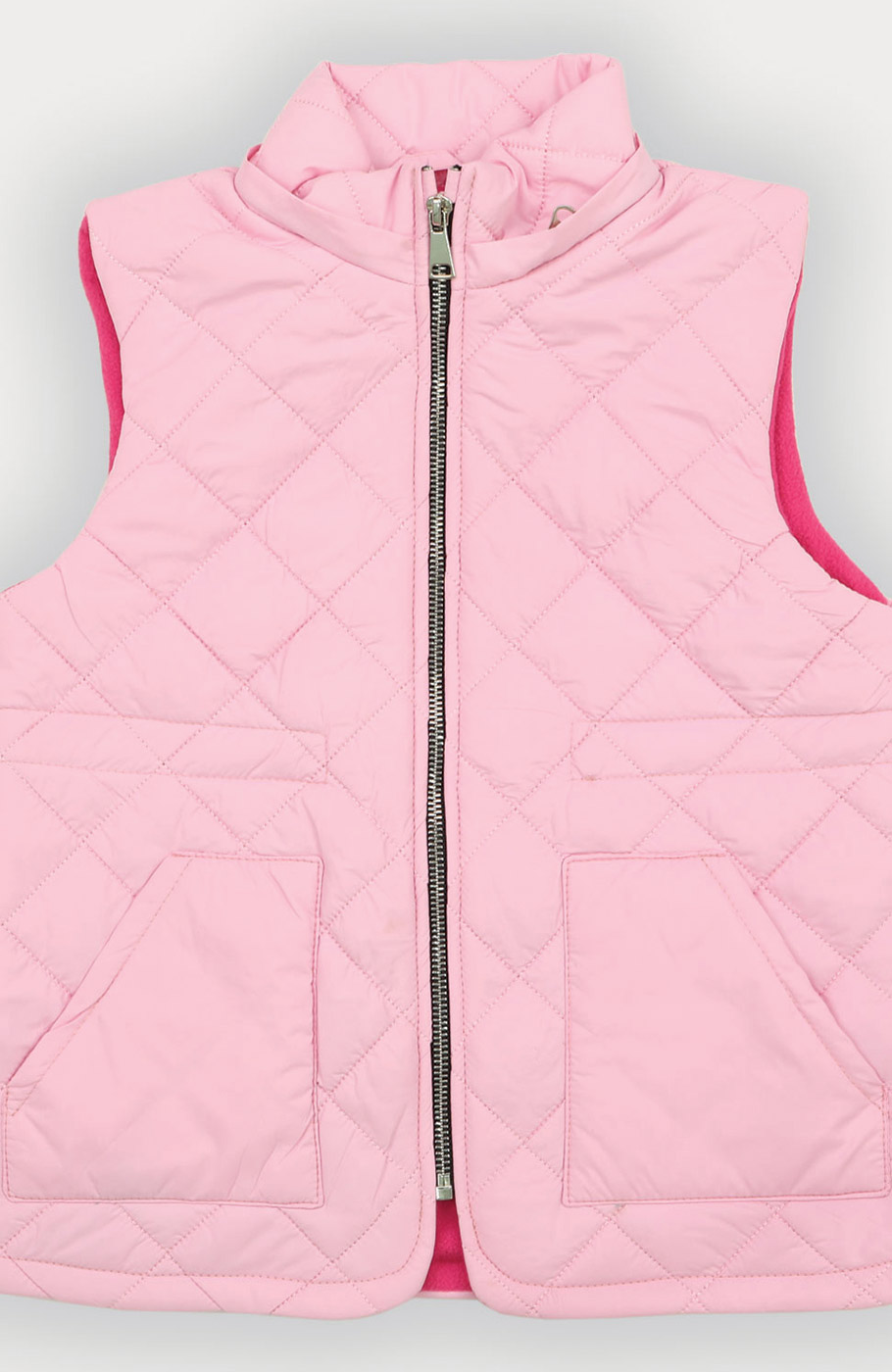 ژیله پافر کوتاه طرح لوزی با کلاه جدا شونده