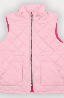 ژیله پافر کوتاه طرح لوزی با کلاه جدا شونده