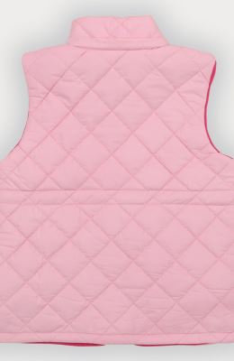 ژیله پافر کوتاه طرح لوزی با کلاه جدا شونده