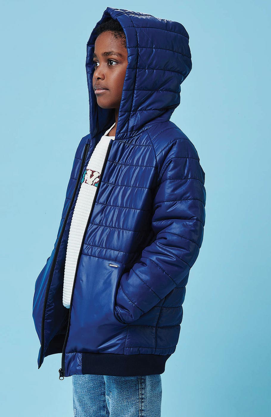 کاپشن شمعی پافر راه راه