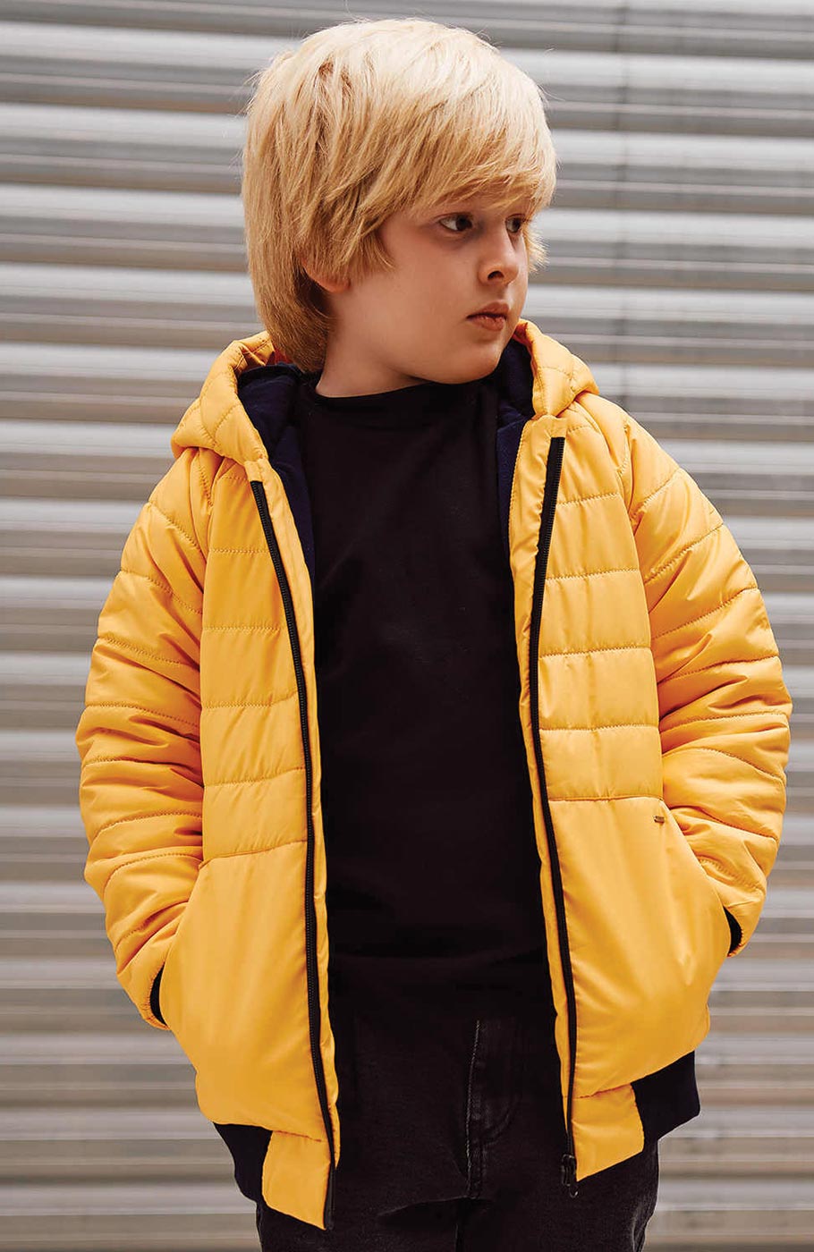 کاپشن شمعی پافر راه راه