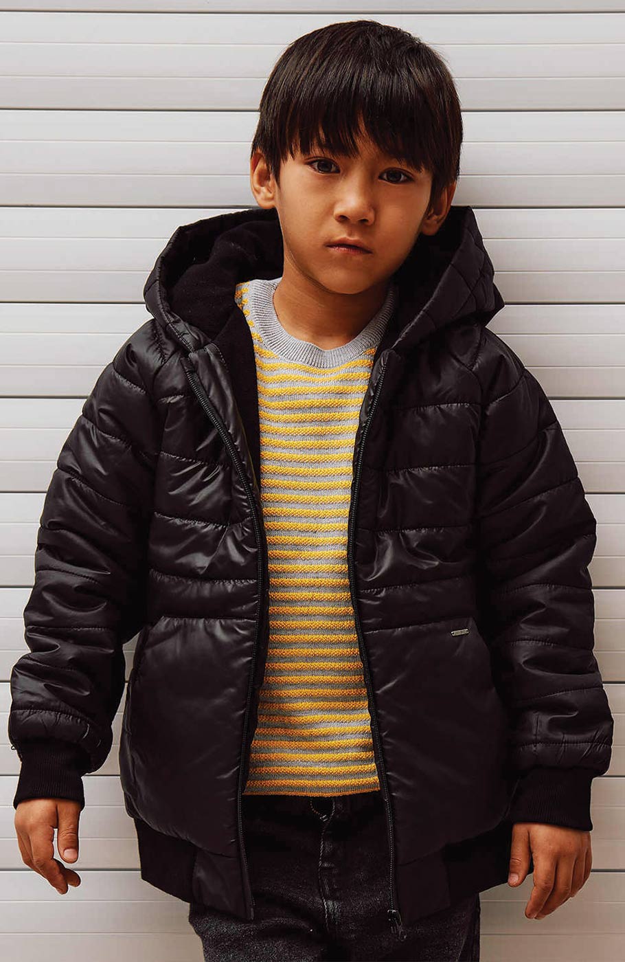 کاپشن شمعی پافر راه راه