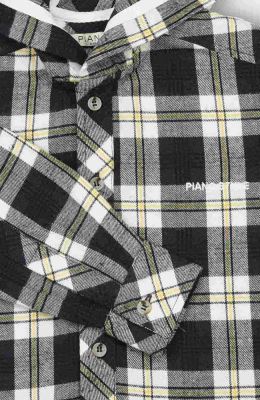 شومیز فلانل کلاهدار آستین بلند