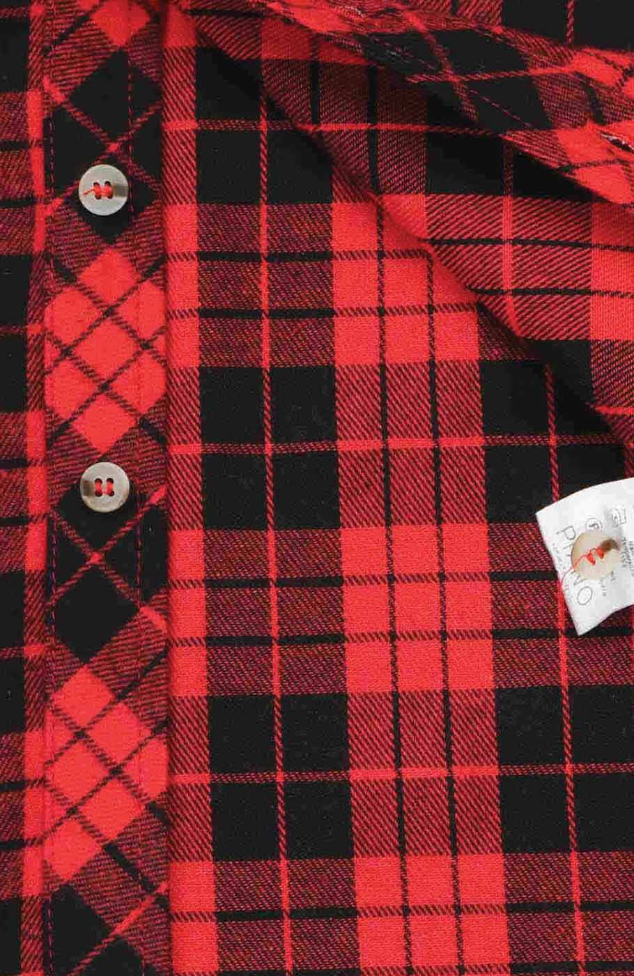 شومیز فلانل کلاهدار آستین بلند