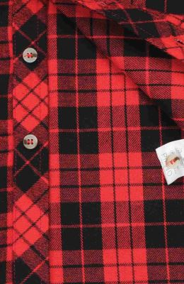 شومیز فلانل کلاهدار آستین بلند