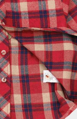 شومیز فلانل کلاهدار آستین بلند