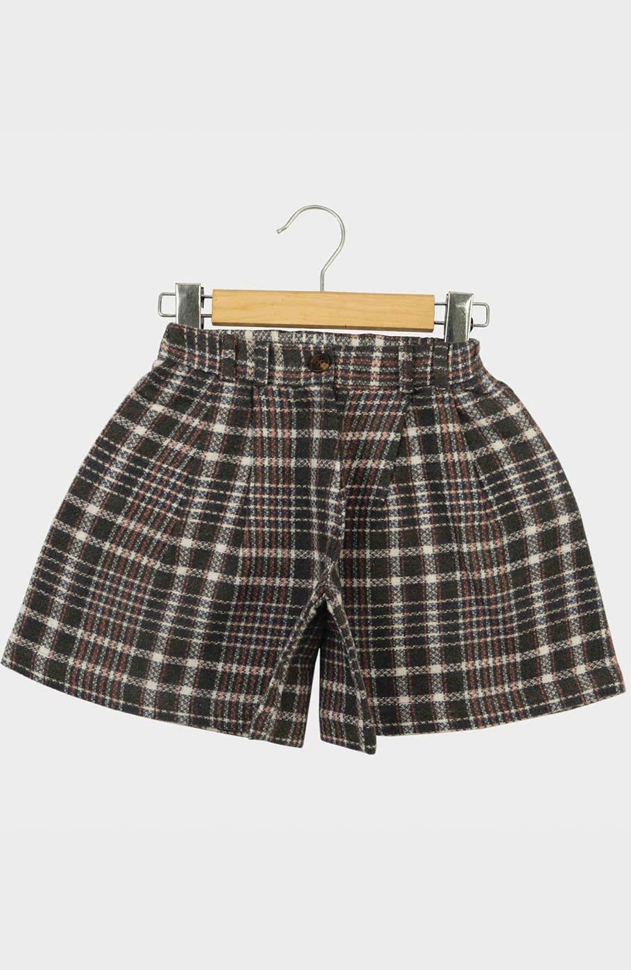 شلوارک فلانل پیلی دار چهارخانه