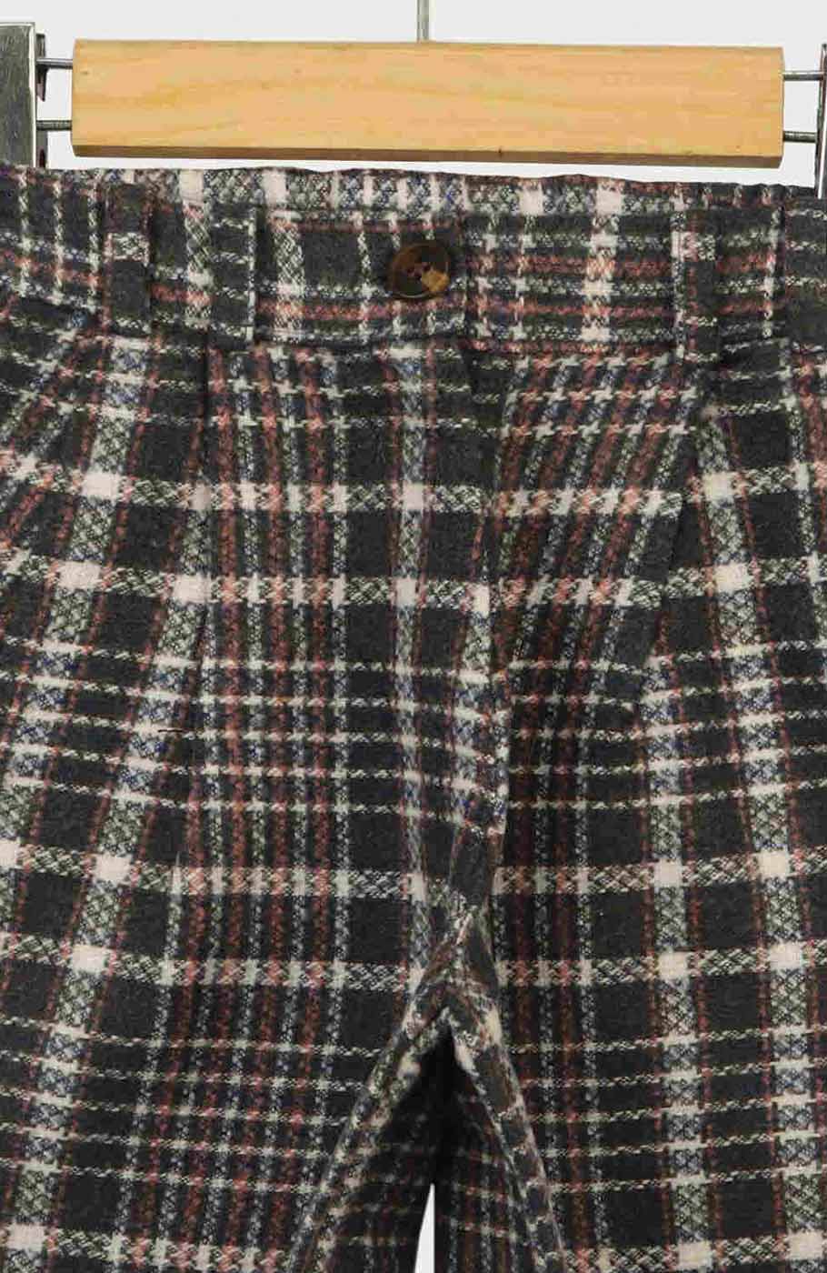 شلوارک فلانل پیلی دار چهارخانه