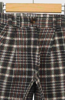 شلوارک فلانل پیلی دار چهارخانه