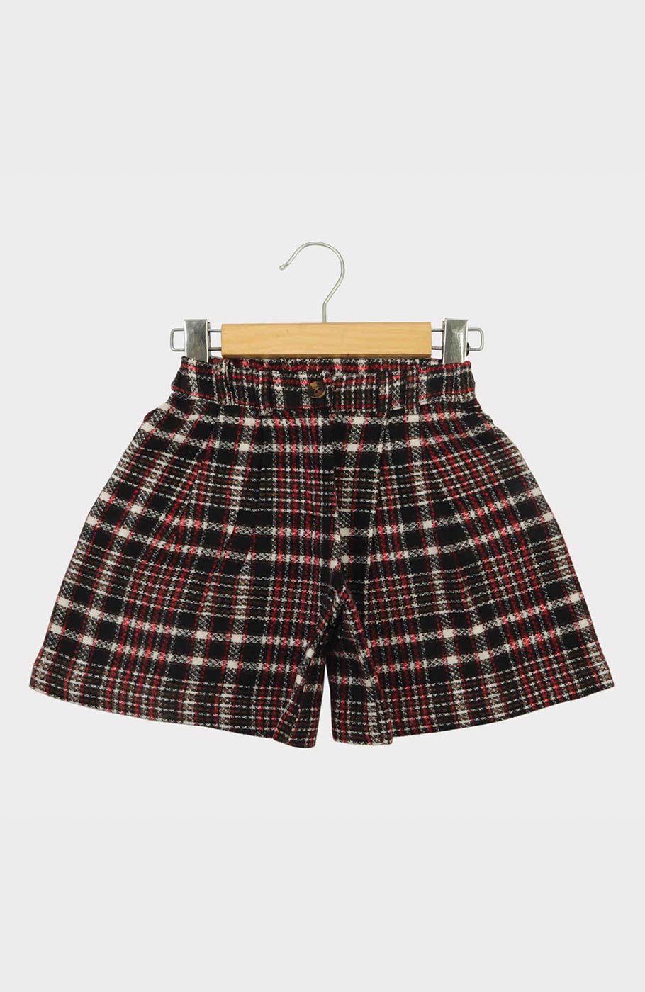 شلوارک فلانل پیلی دار چهارخانه