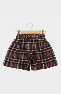 شلوارک فلانل پیلی دار چهارخانه