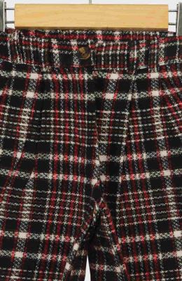 شلوارک فلانل پیلی دار چهارخانه