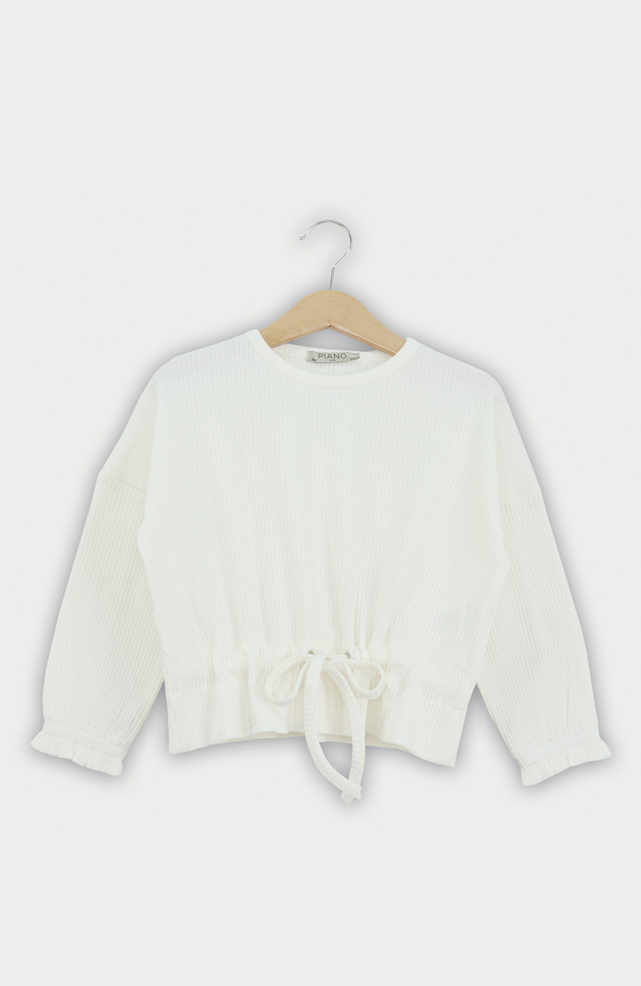 بلوز پنبه لایکرا سوزن خالی کمر گت دار(ست با 10260)