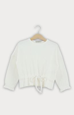 بلوز پنبه لایکرا سوزن خالی کمر گت دار(ست با 10260)