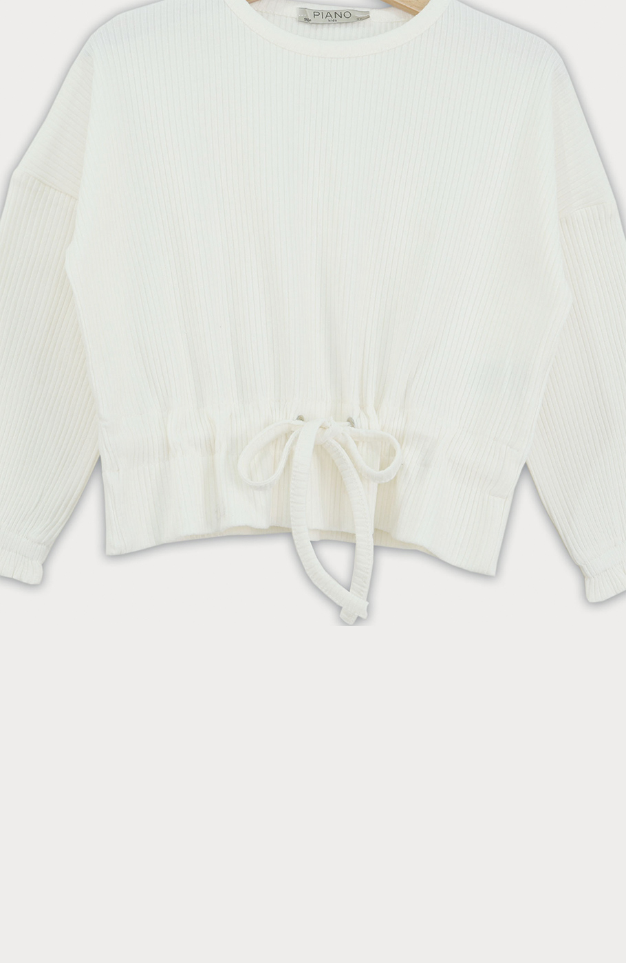 بلوز پنبه لایکرا سوزن خالی کمر گت دار(ست با 10260)