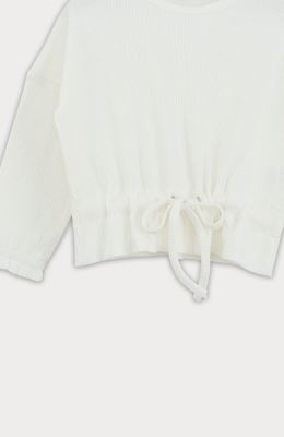 بلوز پنبه لایکرا سوزن خالی کمر گت دار(ست با 10260)