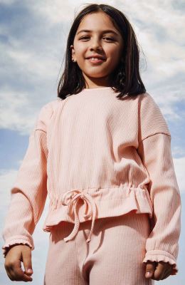 بلوز پنبه لایکرا سوزن خالی کمر گت دار(ست با 10260)