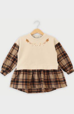 تونیک دورس لایکرا و فلانل آستین بلند