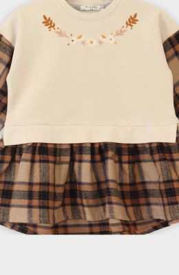 تونیک دورس لایکرا و فلانل آستین بلند