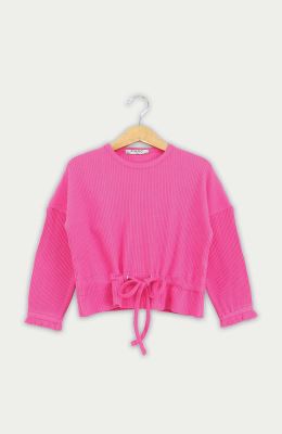 بلوز پنبه لایکرا سوزن خالی کمر گت دار(ست با 10260)