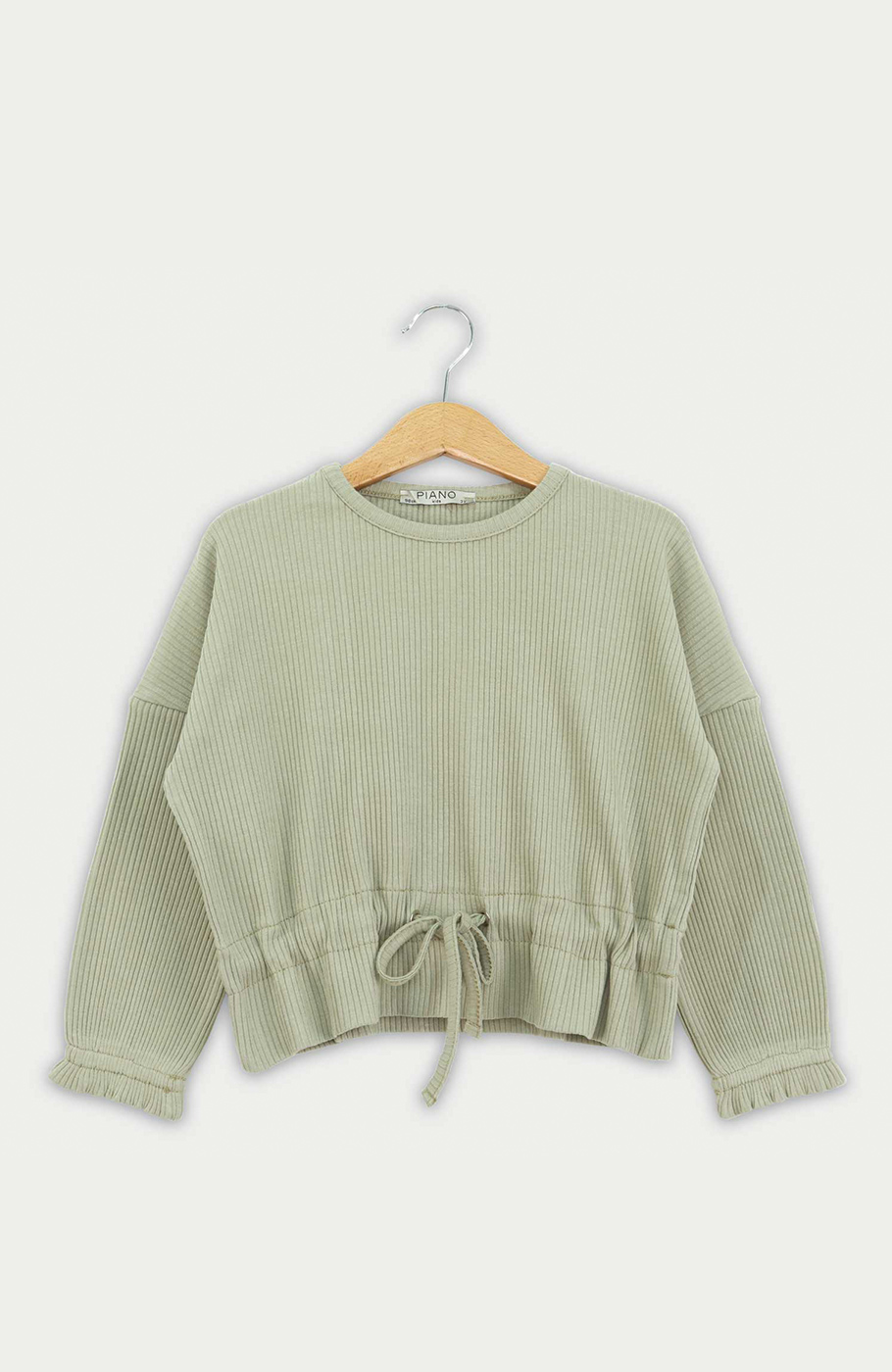 بلوز پنبه لایکرا سوزن خالی کمر گت دار(ست با 10260)