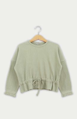 بلوز پنبه لایکرا سوزن خالی کمر گت دار(ست با 10260)