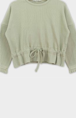 بلوز پنبه لایکرا سوزن خالی کمر گت دار(ست با 10260)