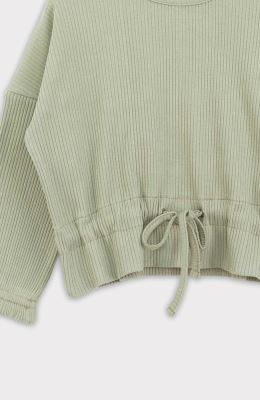 بلوز پنبه لایکرا سوزن خالی کمر گت دار(ست با 10260)