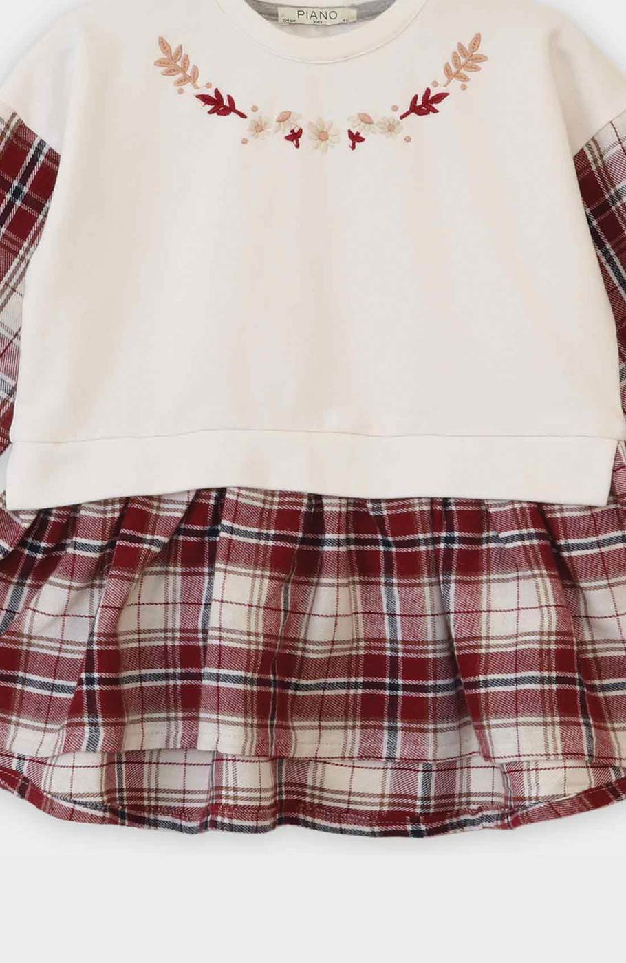 تونیک دورس لایکرا و فلانل آستین بلند