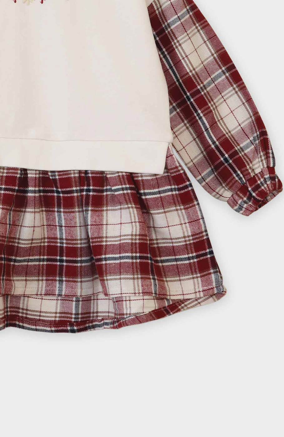 تونیک دورس لایکرا و فلانل آستین بلند