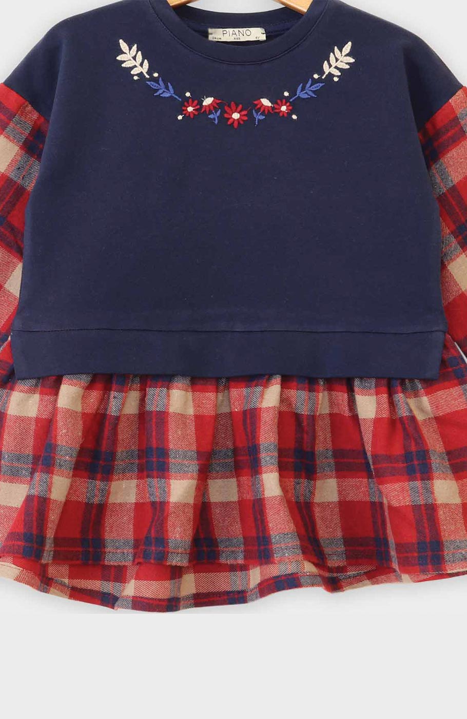 تونیک دورس لایکرا و فلانل آستین بلند