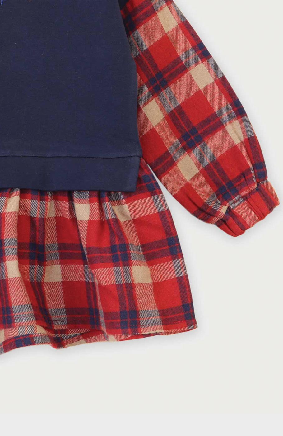 تونیک دورس لایکرا و فلانل آستین بلند