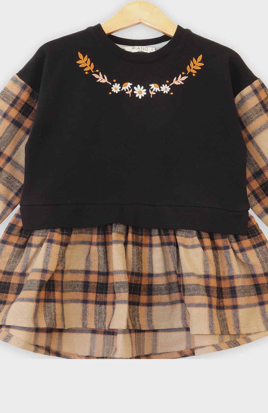 تونیک دورس لایکرا و فلانل آستین بلند