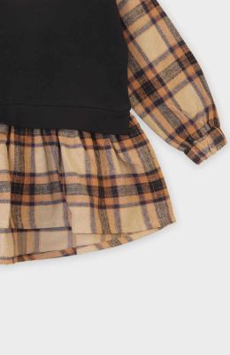 تونیک دورس لایکرا و فلانل آستین بلند