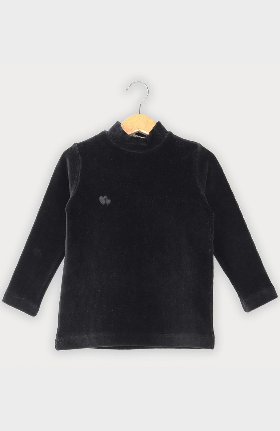 بلوز مخمل کبریتی یقه سه سانت