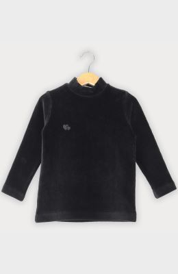 بلوز مخمل کبریتی یقه سه سانت